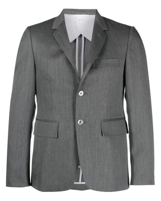 Thom Browne Black Single-Breasted Wool Blazer for men