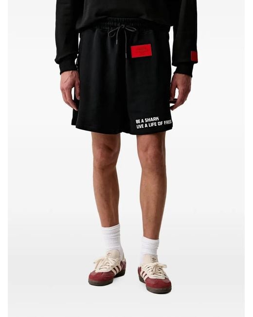 Sprayground Black Short À Logo Imprimé for men