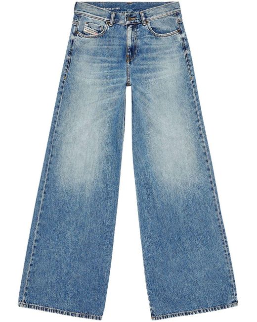 Jeans svasati a vita bassa d-akemi 1978 di DIESEL in Blue