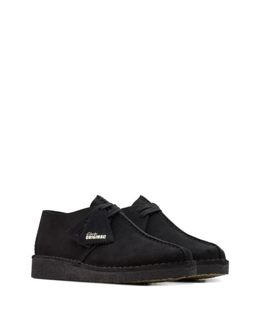 Clarks Black Wallabee Suede Lace-Up Desert Boots for men