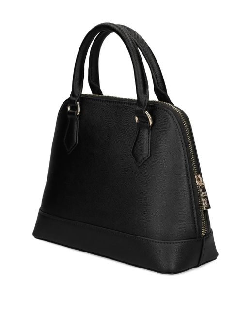Just Cavalli Black Logo-Plaque Tote Bag