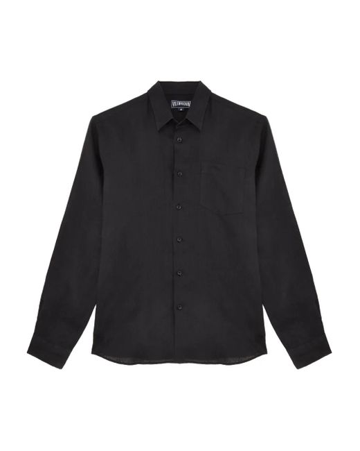 Vilebrequin Black Linen Shirt for men