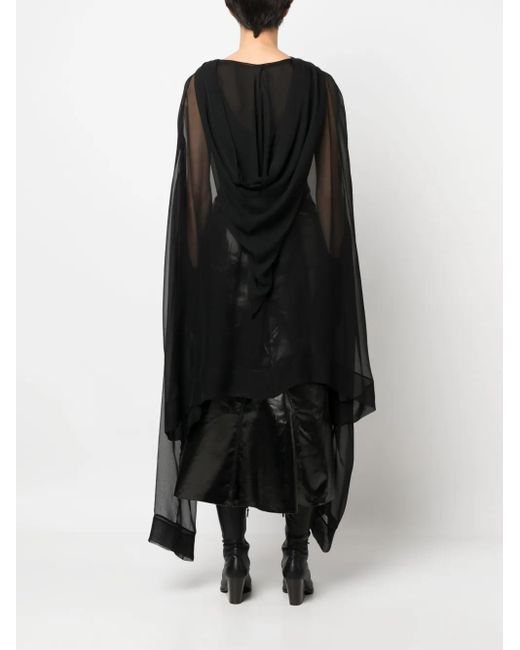 Rick Owens Black Flyproof Silk Tunic
