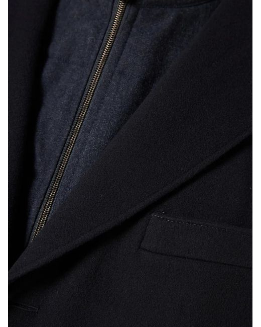 Corneliani Blue Layered Coat for men