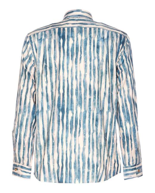 Vivienne Westwood Blue Orb-Logo Shirt for men
