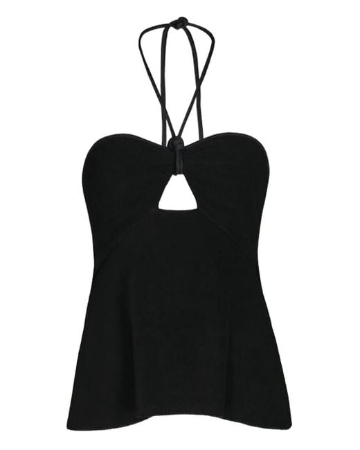 Johanna Ortiz Black Gleymoon Neckholder-Top mit Cut-Out