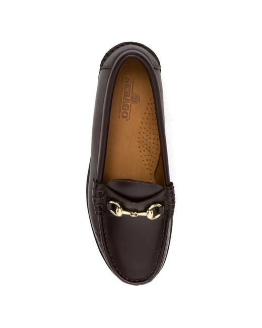 Sebago White Horsebit-Detail Leather Loafers