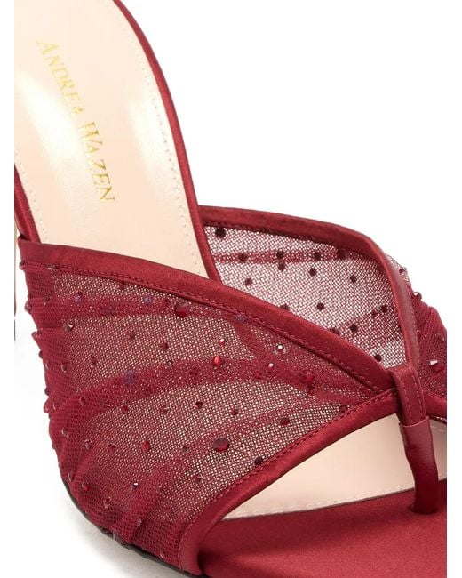 Andrea Wazen Pink Mules Astrid