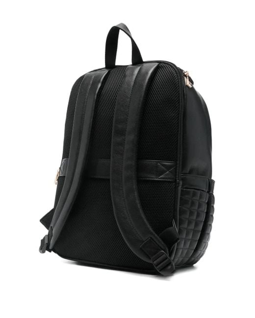 Guess Black Logo-Patch Backpack