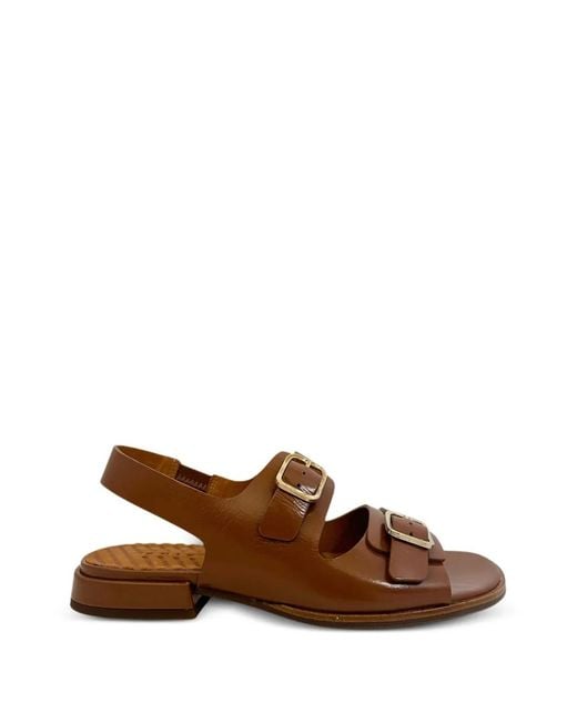 Chie Mihara Brown Wena Buckled Leather Sandals