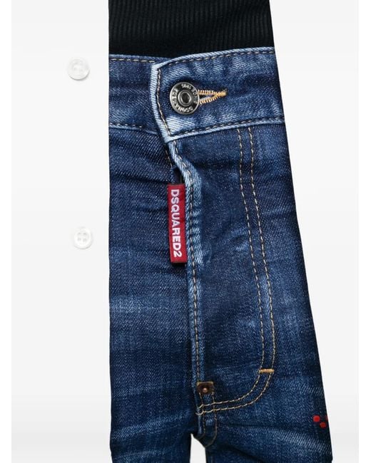 Jeans Skater Con Effetto Vissuto di DSquared² in Blue da Uomo