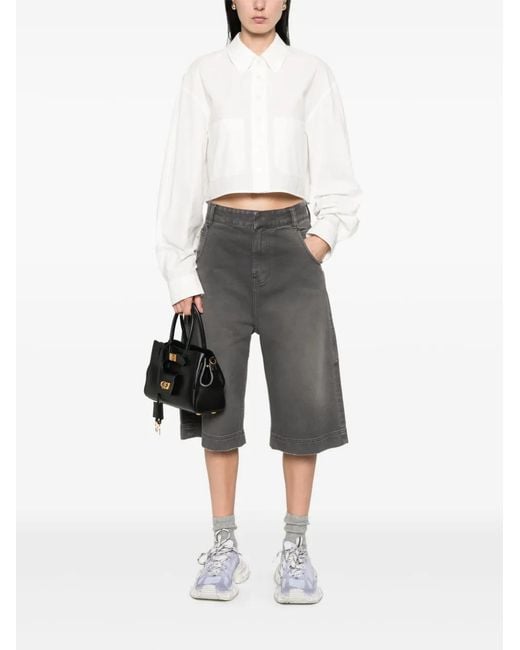 Low Classic White Cropped Top