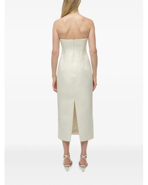Jonathan Simkhai White Enid Bustier Midi Midi Dress