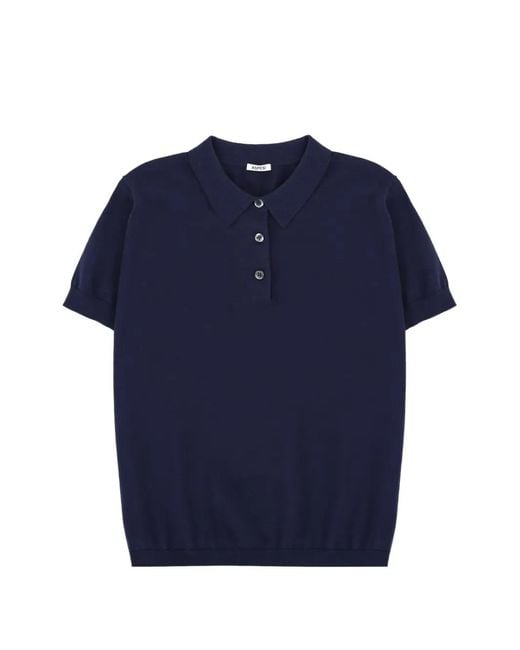 Aspesi Blue Buttoned Polo Shirt