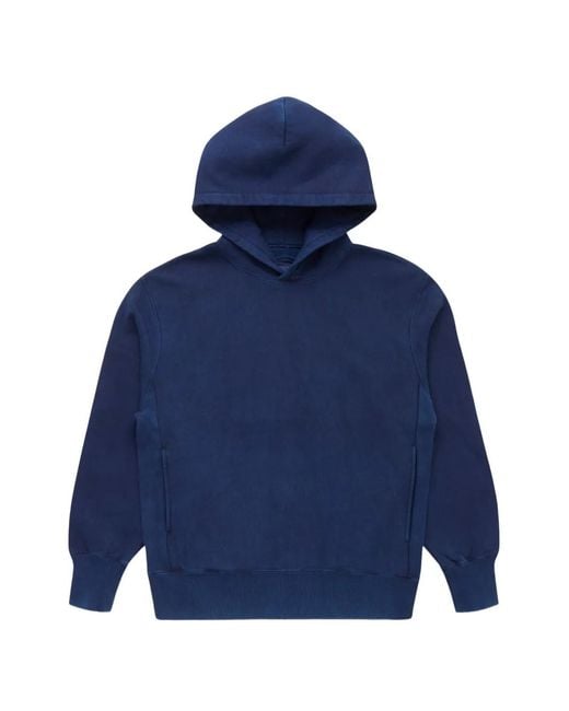 Blue Blue Japan Blue Dyed Knitted Hoodie for men