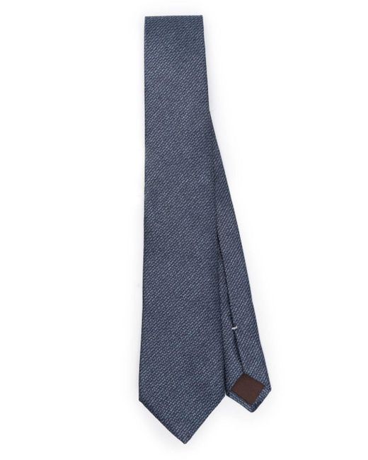 Cravate à motif en jacquard Canali pour homme en coloris Bleu | Lyst