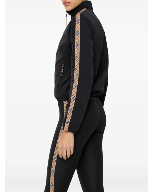 Burberry Black Veste En Nylon Stretch Réversible