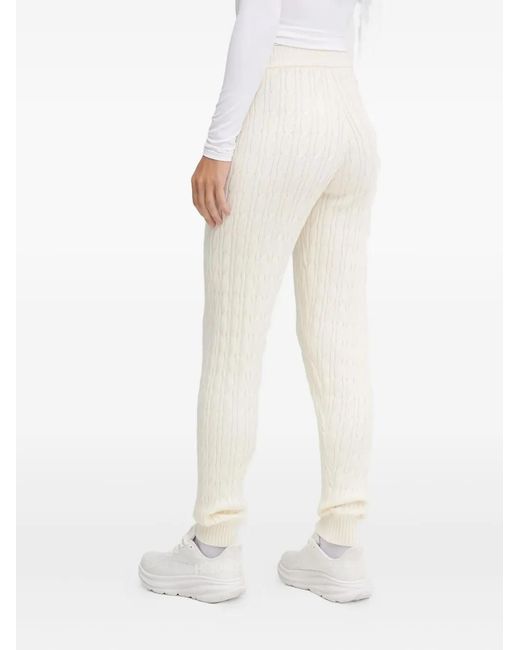 Guess White Cable-Knit Track Pants