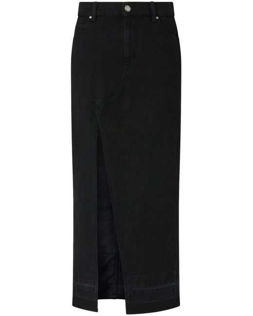 Pinko Black Il Cairo Denim Maxi Skirt