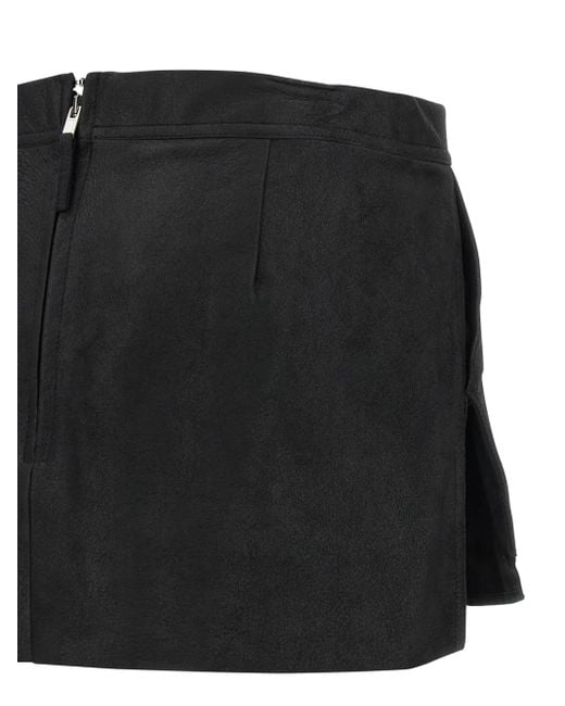 Rick Owens レザースカート Black