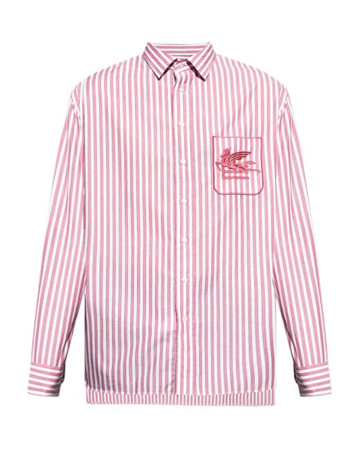 Etro Pink Shirt With Pocket for men
