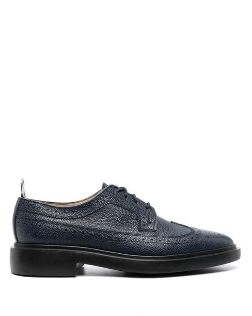 Thom Browne Blue Lace-Up Leather Brogue