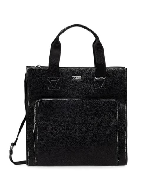 Guess Black Boston Tote Bag for men