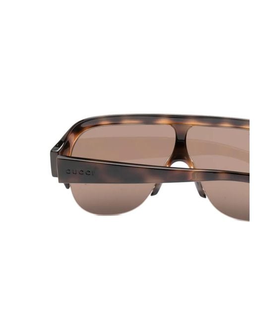 Gucci Pink Tortoiseshell-Effect Pilot Sunglasses