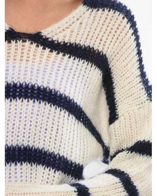 Seafarer Blue Striped Crew-Neck Sweater