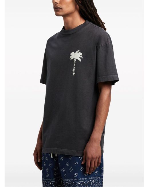 Palm Angels T-Shirt mit Palmen-Print in Black für Herren