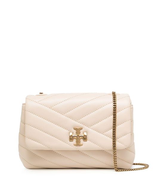 Tory Burch Kira Quilted Crossbody Bag in White | Lyst UK