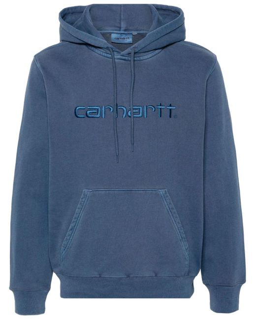 Carhartt Blue Duster Cotton Hoodie for men