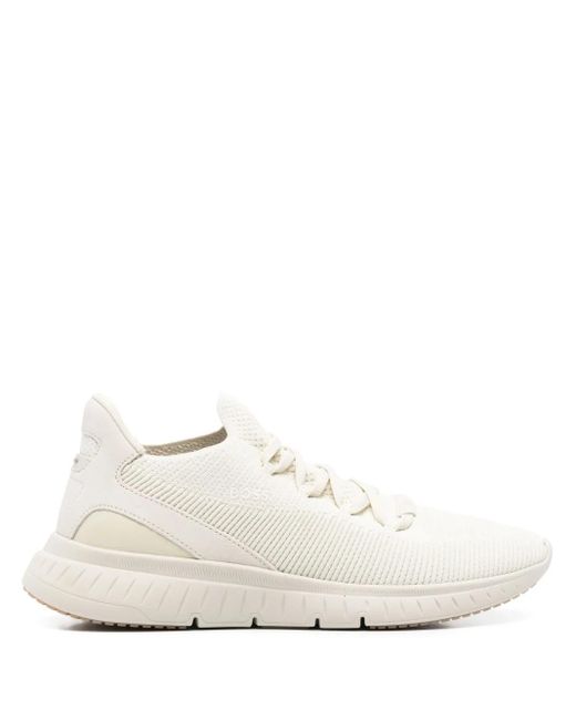 Boss White Upper-Knit Sneakers for men