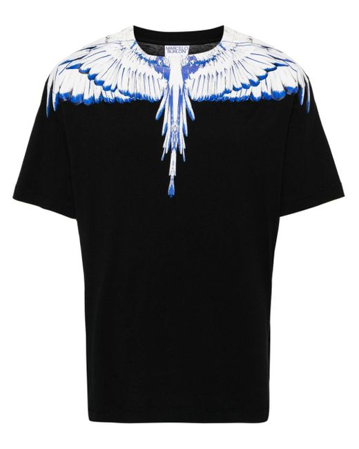 Camiseta con estampado Icon Wings Marcelo Burlon de hombre de color Black