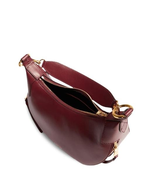 Lancel Purple Logo Zipped Shoulder Bag