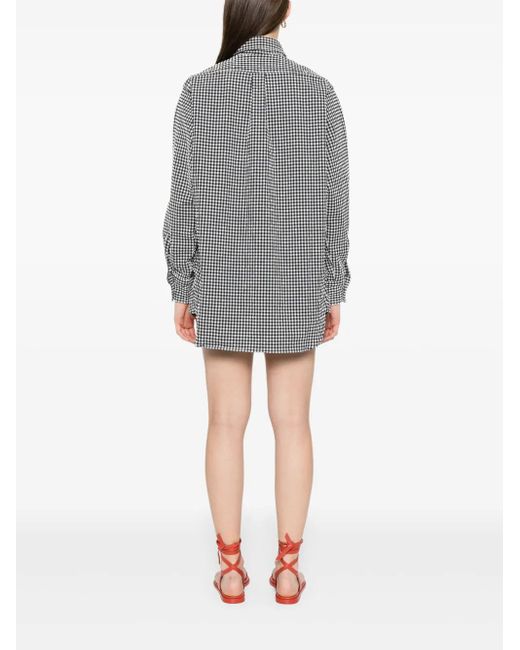 Hunza G チェック シャツ Gray