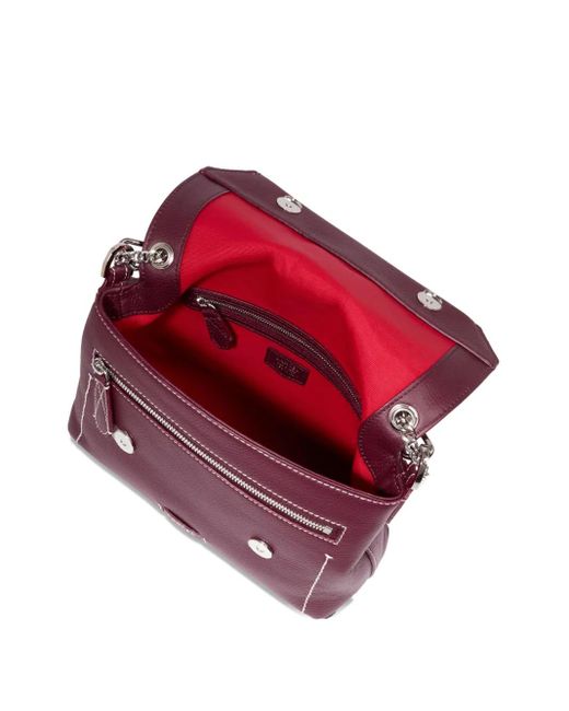 Lancel レザーフラップ バッグ M Purple