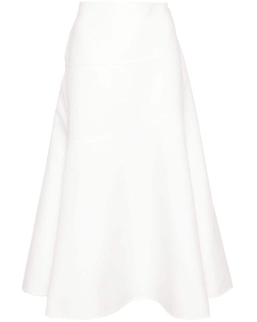 Jil Sander White Asymmetric Skirt