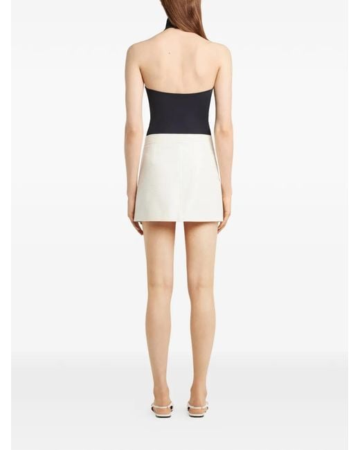 Courreges White Cotton Polyurethane Elastane Skirt