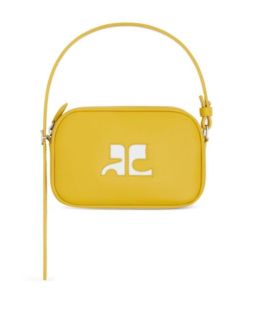 Courreges Yellow Slim Leather Camera Bag