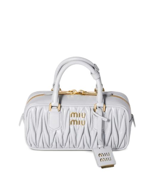 Bolso shopper Arcadie Miu Miu de color White