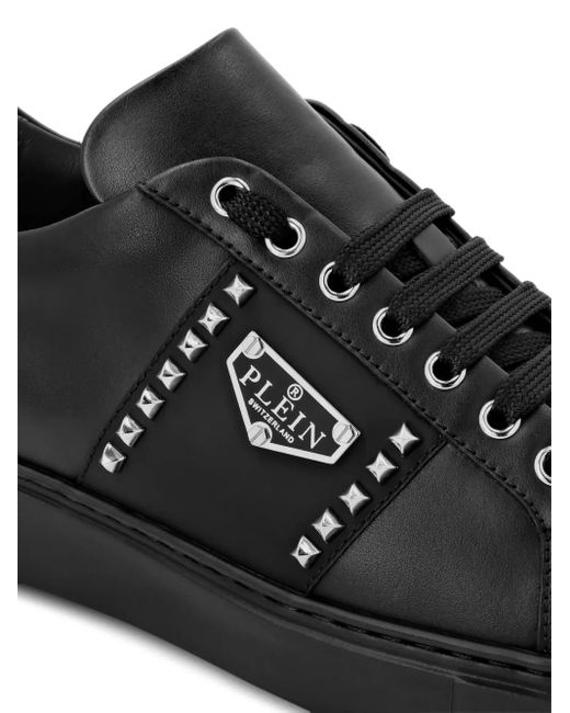 Philipp Plein Black Hexagon Sneakers