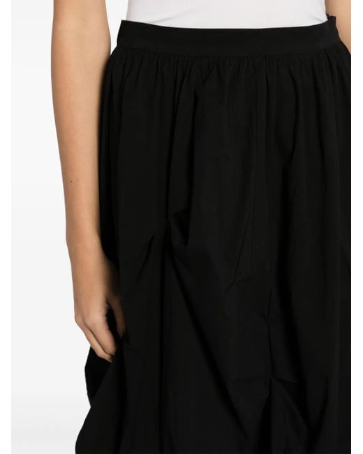 B+ AB Black Gathered Midi Skirt