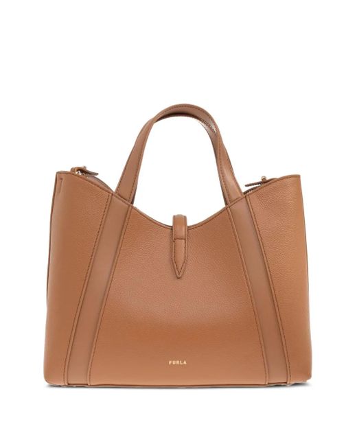 Furla Brown Leather Tote Bag
