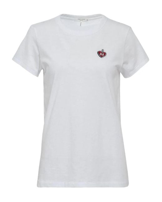 Rag & Bone White Charm-Print T-Shirt