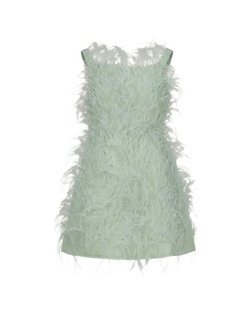 Valentino Garavani Green Silk Mini Dress