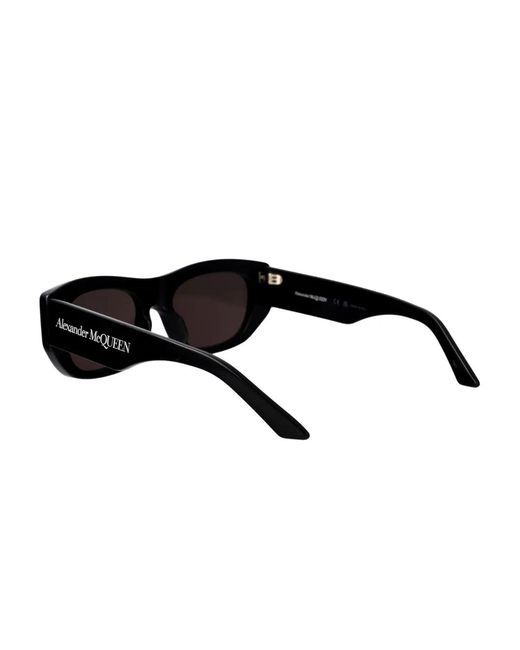 McQueen Black Bold D-Frame Sunglasses