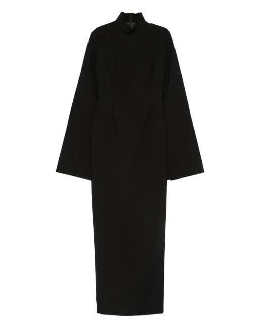 Solace London Black Josefine Long-Sleeve Maxi Dress