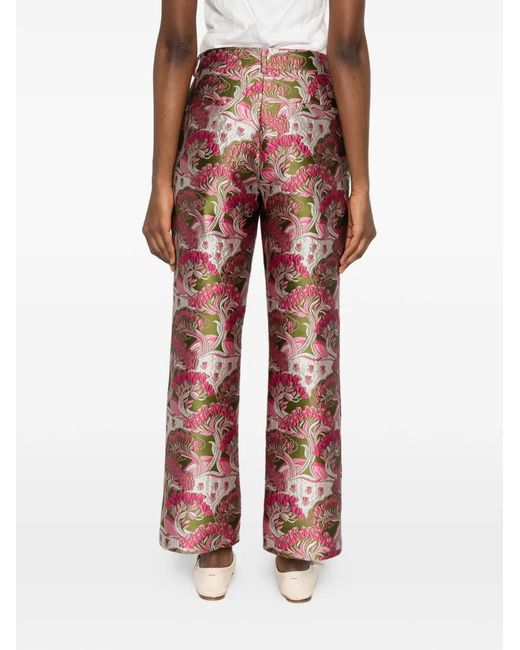 LaDoubleJ White Polyester Silk Polyamide Pants
