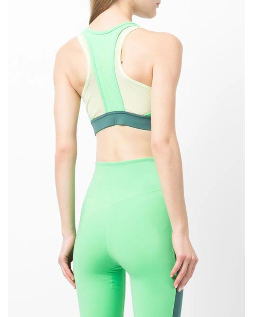 7 DAYS ACTIVE Green Colour-Block Sports Bra